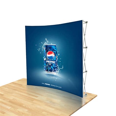 expo exhibition aluminum curved tension fabric portable backdrop|pop up fabric displays.